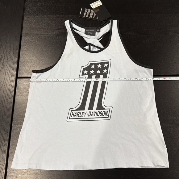 Harley-Davidson Women's National Anthem Twist Back Tank - Skyway Blue - 2XL - Picture 7 of 8